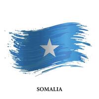 grunge vlag van Somalië, borstel beroerte vector