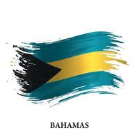 grunge vlag van Bahamas, borstel beroerte vector