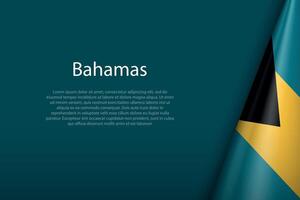 Bahamas nationaal vlag geïsoleerd Aan achtergrond met copyspace vector