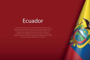 Ecuador nationaal vlag geïsoleerd Aan achtergrond met copyspace vector