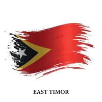 grunge vlag van oosten- Timor, borstel beroerte achtergrond vector