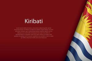 Kiribati nationaal vlag geïsoleerd Aan achtergrond met copyspace vector