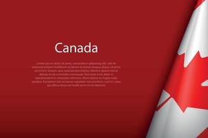 Canada nationaal vlag geïsoleerd Aan achtergrond met copyspace vector