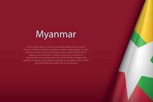 Myanmar nationaal vlag geïsoleerd Aan achtergrond met copyspace vector