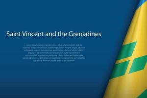 heilige vincent en de grenadines nationaal vlag geïsoleerd Aan achtergrond met copyspace vector