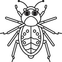 insecten kleur Pagina's voor kleur boek. insecten schets vector. vector