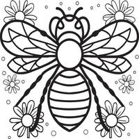 insecten kleur Pagina's voor kleur boek. insecten schets vector. vector