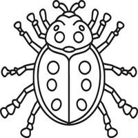 insecten kleur Pagina's voor kleur boek. insecten schets vector. vector