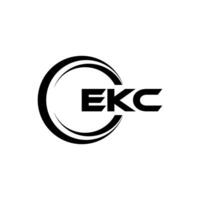 ekc brief logo ontwerp, inspiratie voor een uniek identiteit. modern elegantie en creatief ontwerp. watermerk uw succes met de opvallend deze logo. vector