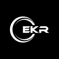 ekr brief logo ontwerp, inspiratie voor een uniek identiteit. modern elegantie en creatief ontwerp. watermerk uw succes met de opvallend deze logo. vector