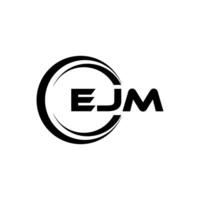 ejm brief logo ontwerp, inspiratie voor een uniek identiteit. modern elegantie en creatief ontwerp. watermerk uw succes met de opvallend deze logo. vector