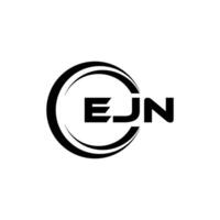 ejn brief logo ontwerp, inspiratie voor een uniek identiteit. modern elegantie en creatief ontwerp. watermerk uw succes met de opvallend deze logo. vector