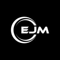ejm brief logo ontwerp, inspiratie voor een uniek identiteit. modern elegantie en creatief ontwerp. watermerk uw succes met de opvallend deze logo. vector