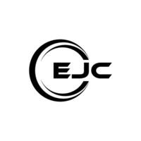 ejc brief logo ontwerp, inspiratie voor een uniek identiteit. modern elegantie en creatief ontwerp. watermerk uw succes met de opvallend deze logo. vector