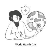 wereld Gezondheid dag vlak stijl ontwerp vector illustratie. voorraad illustratie