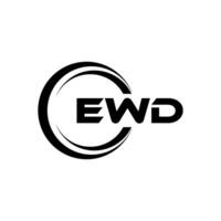 ewd brief logo ontwerp, inspiratie voor een uniek identiteit. modern elegantie en creatief ontwerp. watermerk uw succes met de opvallend deze logo. vector