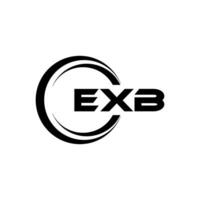 exb brief logo ontwerp, inspiratie voor een uniek identiteit. modern elegantie en creatief ontwerp. watermerk uw succes met de opvallend deze logo. vector