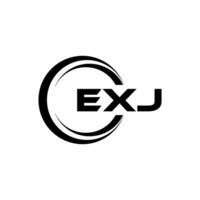 exj brief logo ontwerp, inspiratie voor een uniek identiteit. modern elegantie en creatief ontwerp. watermerk uw succes met de opvallend deze logo. vector