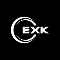 exk brief logo ontwerp, inspiratie voor een uniek identiteit. modern elegantie en creatief ontwerp. watermerk uw succes met de opvallend deze logo. vector