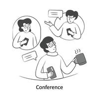 conferentie vlak stijl ontwerp vector illustratie. voorraad illustratie