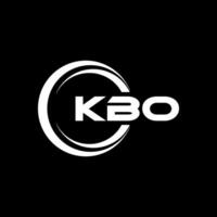 kbo brief logo ontwerp, inspiratie voor een uniek identiteit. modern elegantie en creatief ontwerp. watermerk uw succes met de opvallend deze logo. vector