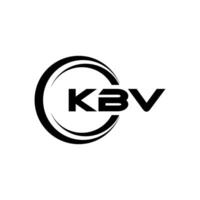 kbv brief logo ontwerp, inspiratie voor een uniek identiteit. modern elegantie en creatief ontwerp. watermerk uw succes met de opvallend deze logo. vector