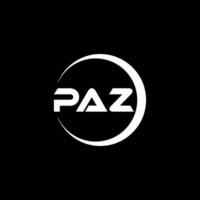 paz brief logo ontwerp, inspiratie voor een uniek identiteit. modern elegantie en creatief ontwerp. watermerk uw succes met de opvallend deze logo. vector