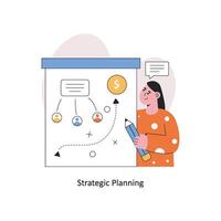 strategisch planning vlak stijl ontwerp vector illustratie. voorraad illustratie