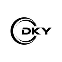 dky brief logo ontwerp, inspiratie voor een uniek identiteit. modern elegantie en creatief ontwerp. watermerk uw succes met de opvallend deze logo. vector