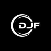 djfi brief logo ontwerp, inspiratie voor een uniek identiteit. modern elegantie en creatief ontwerp. watermerk uw succes met de opvallend deze logo. vector