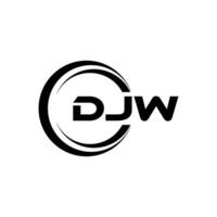 djw brief logo ontwerp, inspiratie voor een uniek identiteit. modern elegantie en creatief ontwerp. watermerk uw succes met de opvallend deze logo. vector