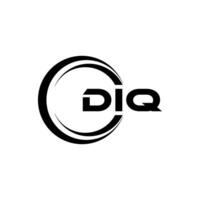 diq brief logo ontwerp, inspiratie voor een uniek identiteit. modern elegantie en creatief ontwerp. watermerk uw succes met de opvallend deze logo. vector