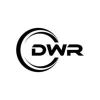 dwr brief logo ontwerp, inspiratie voor een uniek identiteit. modern elegantie en creatief ontwerp. watermerk uw succes met de opvallend deze logo. vector