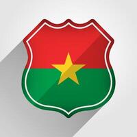 Burkina faso vlag weg teken illustratie vector