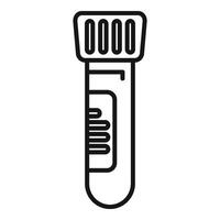 laboratorium test buis icoon schets vector. wetenschap buis dna vector