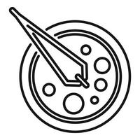 chemie laboratorium tang icoon schets vector. studie formule virus vector