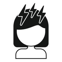 flash vrouw menopauze icoon gemakkelijk vector. depressie balans vector