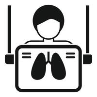 longen examen persoon icoon gemakkelijk vector. ziekenhuis cliënt vector