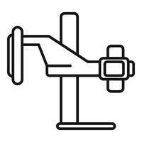 x-ray uitrusting icoon schets vector. menselijk machine persoon vector