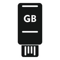 snelheid USB schijf icoon gemakkelijk vector. solide staat schijf vector