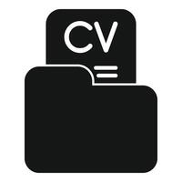CV map Promotie icoon gemakkelijk vector. menselijk hervat vector