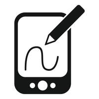 tablet schrijven aantekeningen icoon gemakkelijk vector. omgaan vaardigheden vector