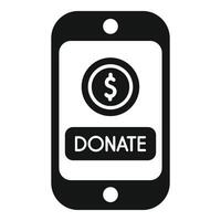schenken geld met smartphone icoon gemakkelijk vector. sociaal liefde ondersteuning vector