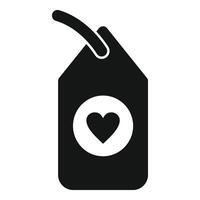 favoriete item label icoon gemakkelijk vector. online liefde boodschappen doen vector