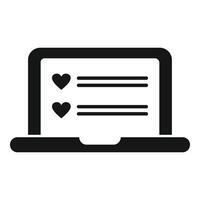 laptop online vel lijst icoon gemakkelijk vector. aankoop sleutels vector