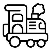 locomotief vracht wagon icoon schets vector. spoorweg goederen levering vector