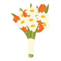 bloeien online mobiel icoon tekenfilm vector. Holding bloemen vector