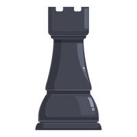 schaak toren stuk icoon tekenfilm vector. kasteel klas vector
