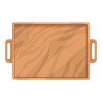 houten dienblad icoon tekenfilm vector. voedsel Koken bord vector