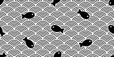 vis naadloos patroon Zalm vector tonijn Japan Golf haai dolfijn tekening icoon tekenfilm oceaan zee sjaal geïsoleerd herhaling behang tegel achtergrond illustratie ontwerp